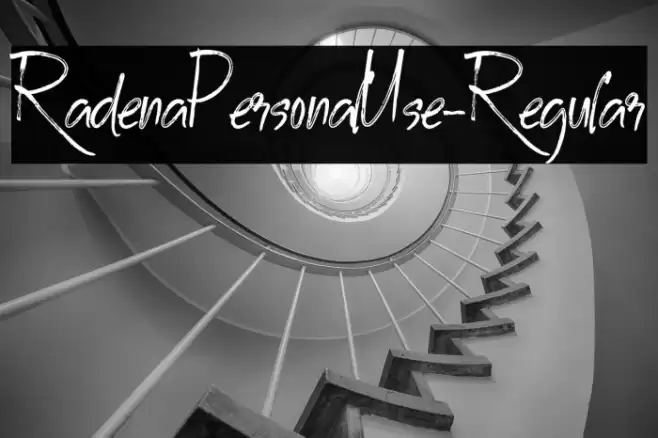 RadenaPersonalUse-Regular Font examples