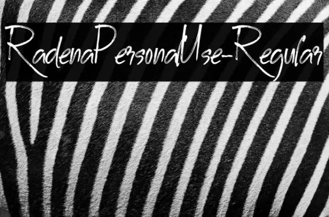 RadenaPersonalUse-Regular Font examples