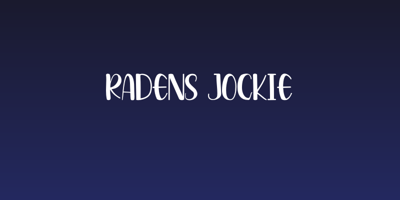 Radens Jockie Social Header