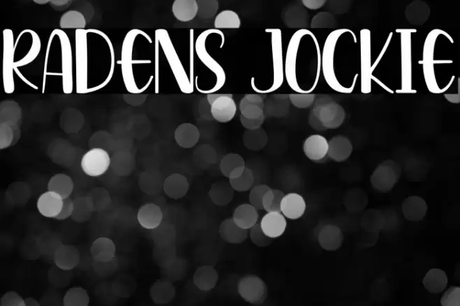 Radens Jockie Font examples