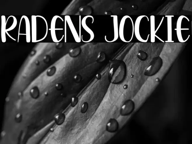 Radens Jockie Font examples