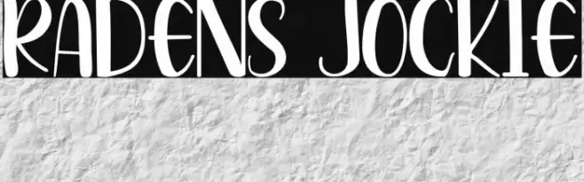 Radens Jockie Font examples