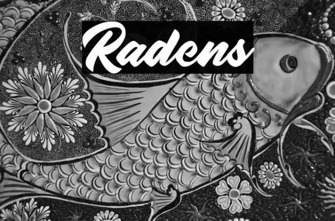 Radens Font examples