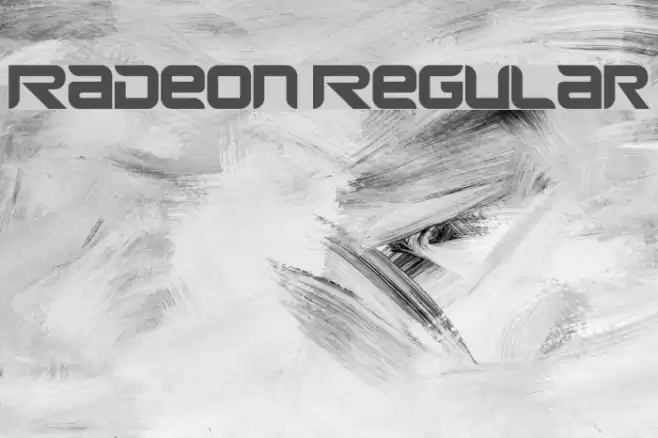 Radeon Regular Schriftart examples