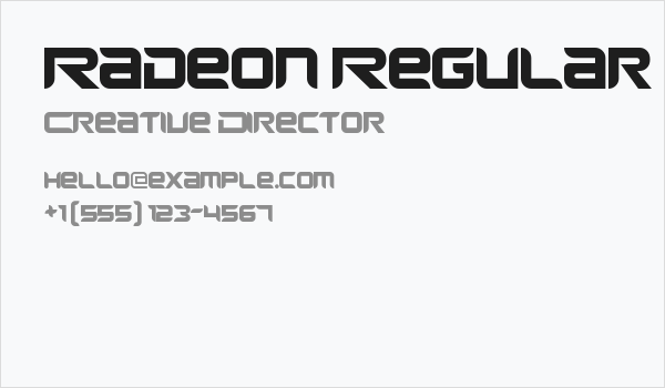 Radeon Regular Business Card