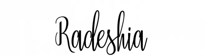 Radeshia  Frei Schriftart Herunterladen