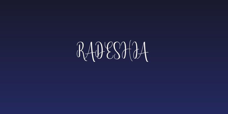 Radeshia Social Header