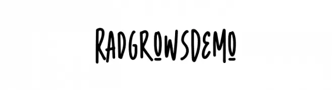 RadgrowsDemo  Frei Schriftart Herunterladen