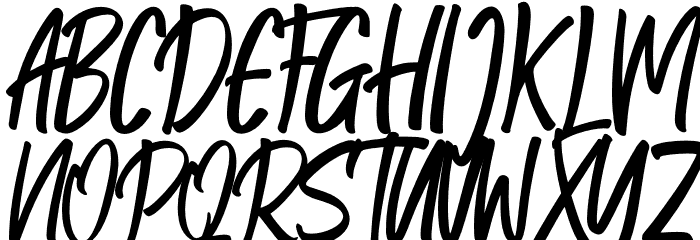 Radhetya Font UPPERCASE
