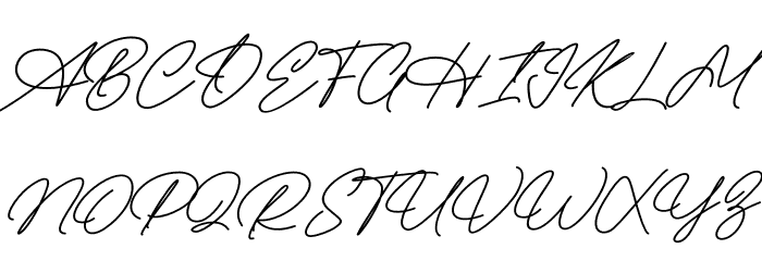Radhion Signature Font UPPERCASE