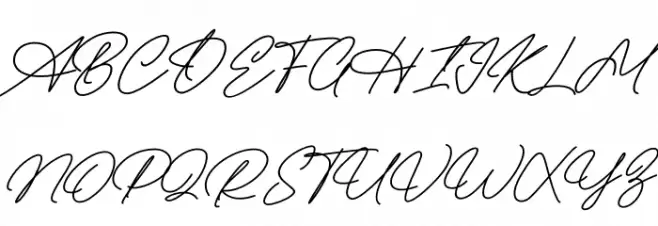 Radhion Signature Шрифта ВЕРХНИЙ