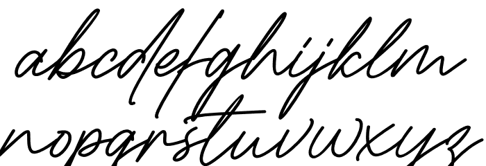 Radhion Signature Font LOWERCASE