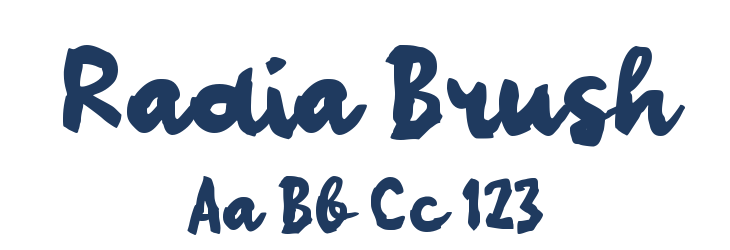 Radia Brush Font Preview
