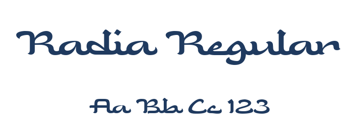Radia Regular Font Preview