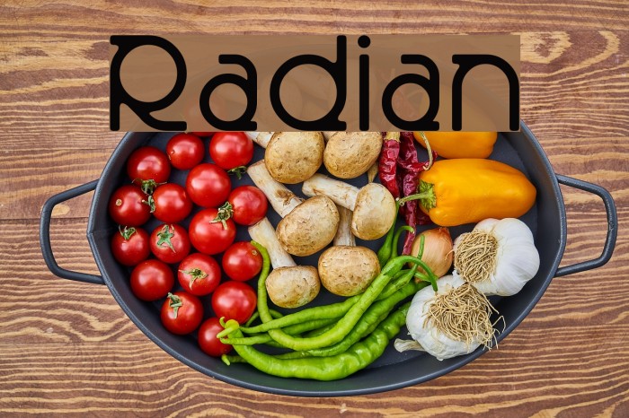 Radian Font examples