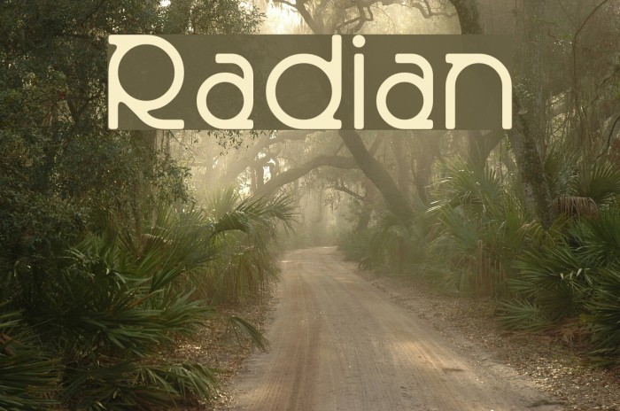 Radian Font examples