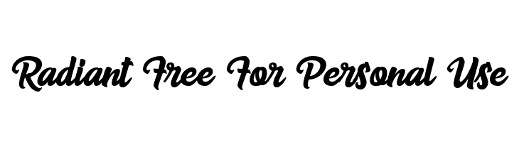 Radiant Free For Personal Use  免费字体下载