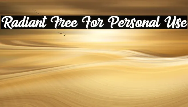 Radiant Free For Personal Use Example 2