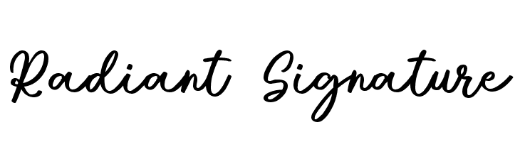 Radiant Signature  नि: शुल्क फ़ॉन्ट्स डाउनलोड