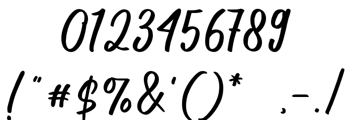 Radiant Signature Font OTHER CHARS