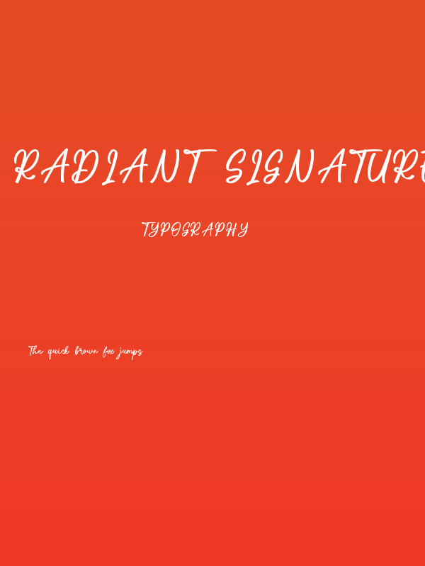 Radiant Signature Poster