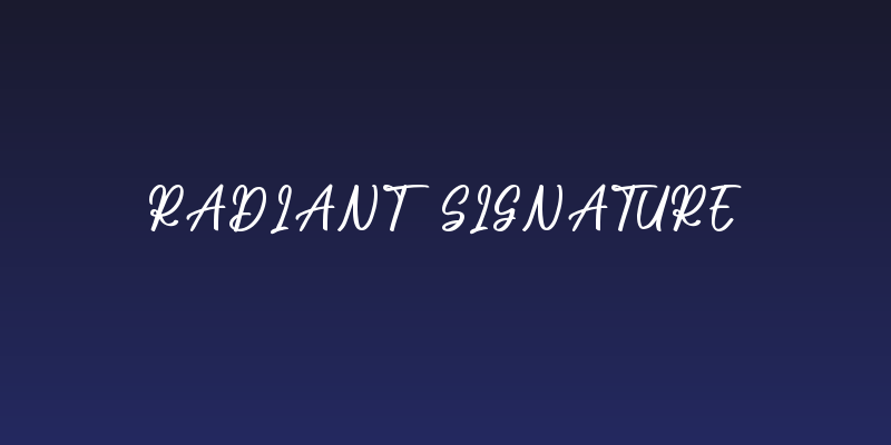 Radiant Signature Social Header
