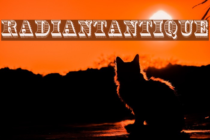 RadiantAntique Font examples