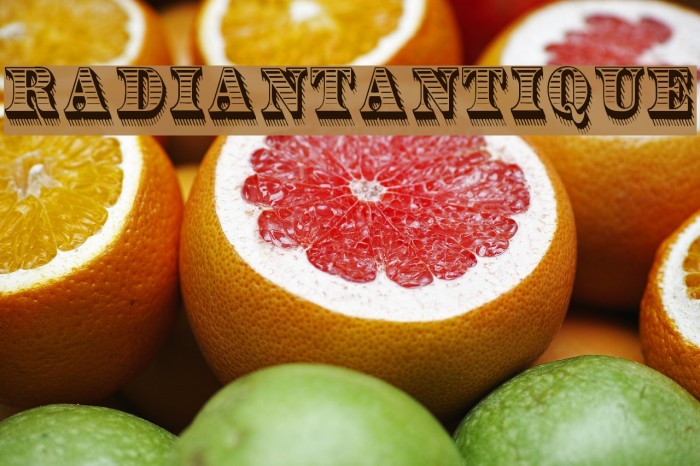RadiantAntique Font examples
