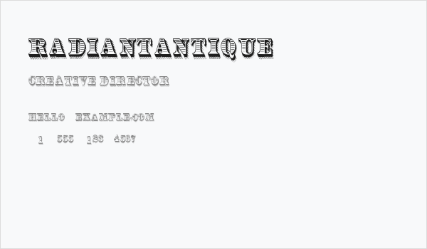 RadiantAntique Business Card