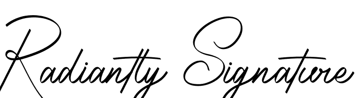 Radiantly Signature  免费字体下载
