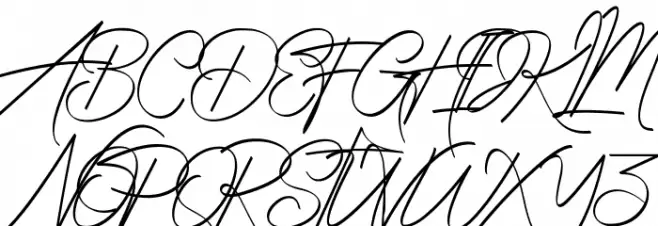 Radiantly Signature Schriftart Groß