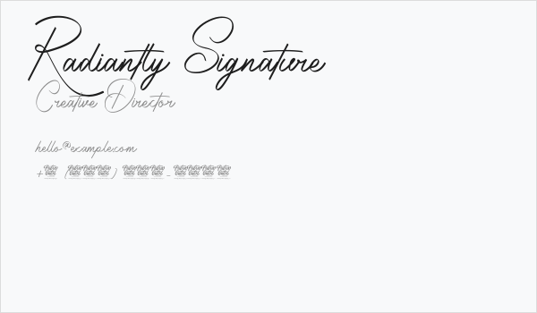 Radiantly Signature Business Card