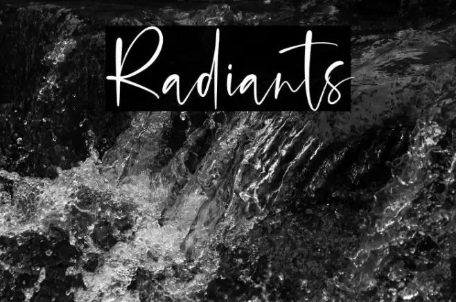 Radiants Font examples