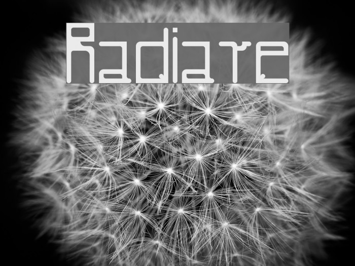 Radiare Font examples