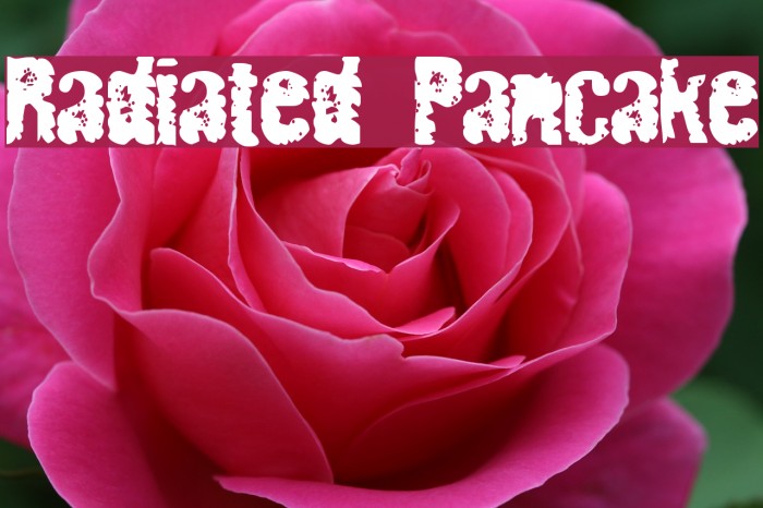 Radiated Pancake Font examples