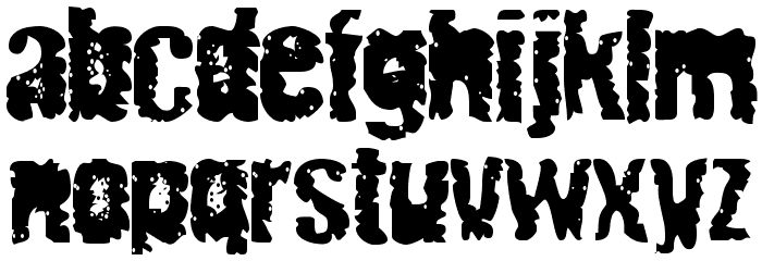 Radiated Pancake Font LOWERCASE