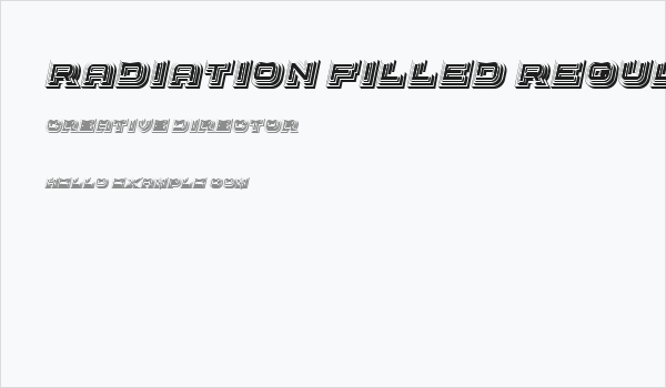 Radiation Filled Regular Business Card