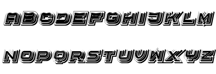 Radiation Filled Regular Font LOWERCASE