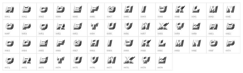 Radiation Hollow Regular Character Map