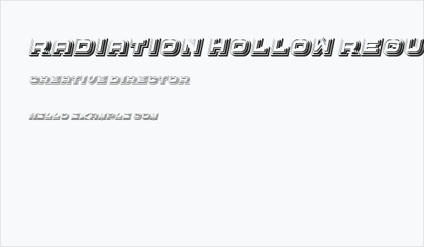 Radiation Hollow Regular Business Card