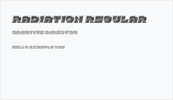 Radiation Regular Business Card