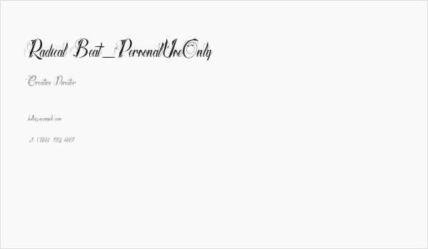 Radical Beat_PersonalUseOnly Business Card