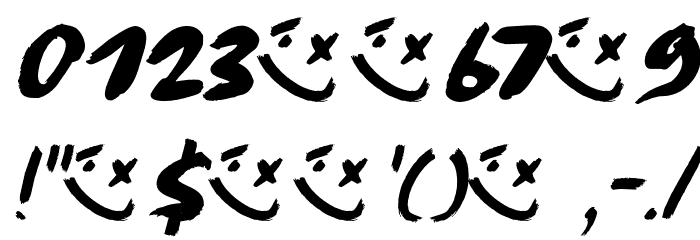 Radical Brush DEMO Regular Font OTHER CHARS