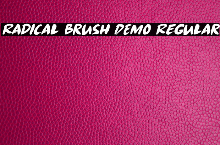 Radical Brush DEMO Regular Font examples