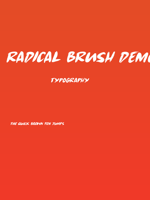 Radical Brush DEMO Regular Poster