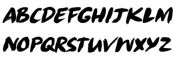 Radical Brush DEMO Regular Font LOWERCASE
