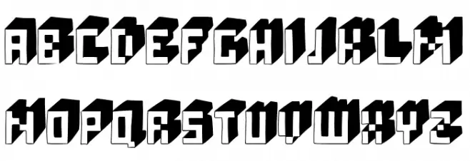 Radical Pixel फ़ॉन्ट अपरकेस