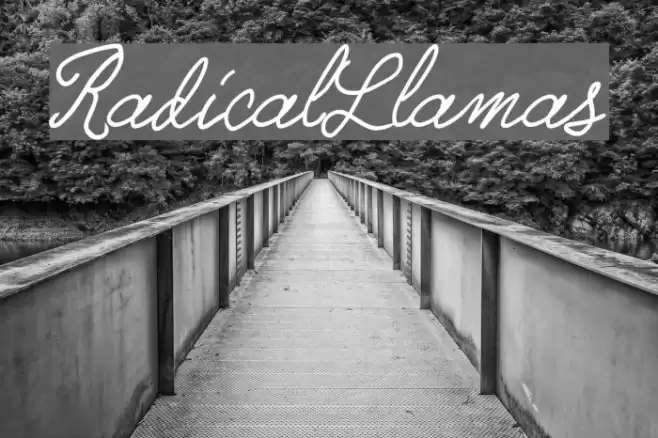 RadicalLlamas Font examples