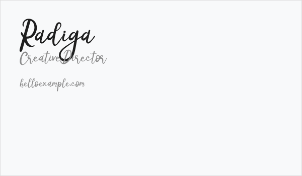 Radiga Business Card