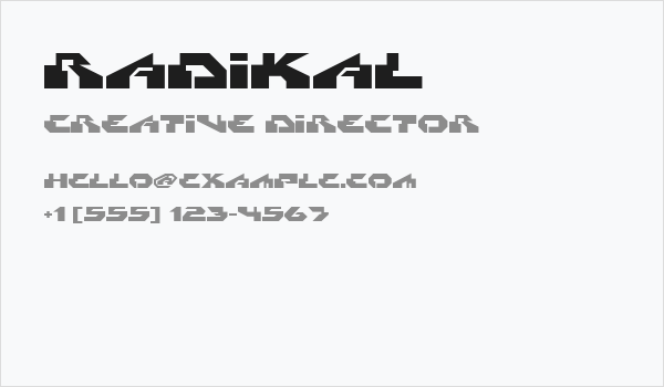 Radikal Business Card